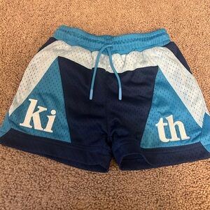 Kith Kids Mesh Shorts in Navy and Light Blue